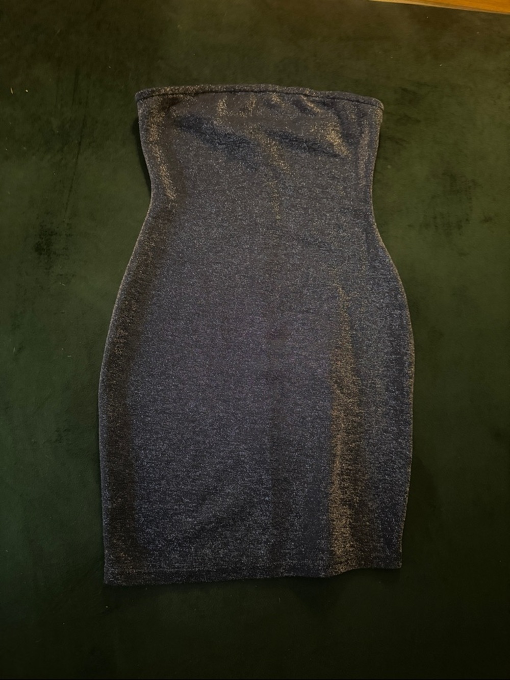 superdown Strapless Navy Shimmer Bodycon Mini Dress